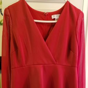 Red long sleeve dress/maternity dress
